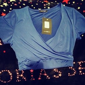 Crop blue top